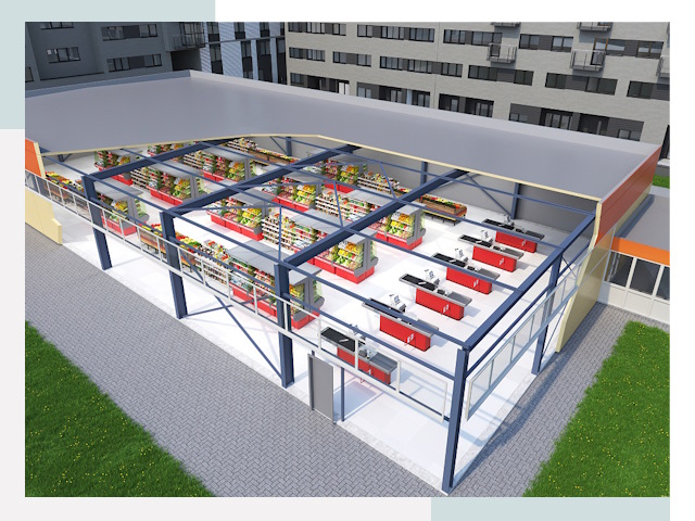 Строительство магазинов в Шадринск от 620 руб. за м²