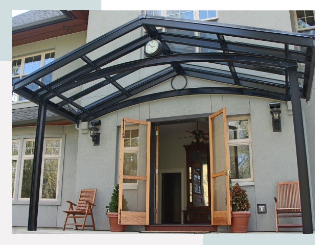 Козырьки металлические в Шадринске